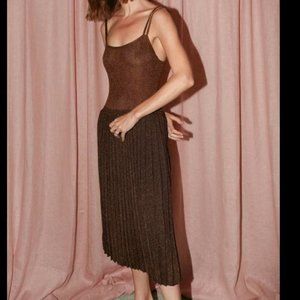 *SOLD* Hesperios brand sparkly brown knit dress